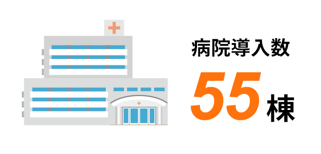 病院動員数55棟